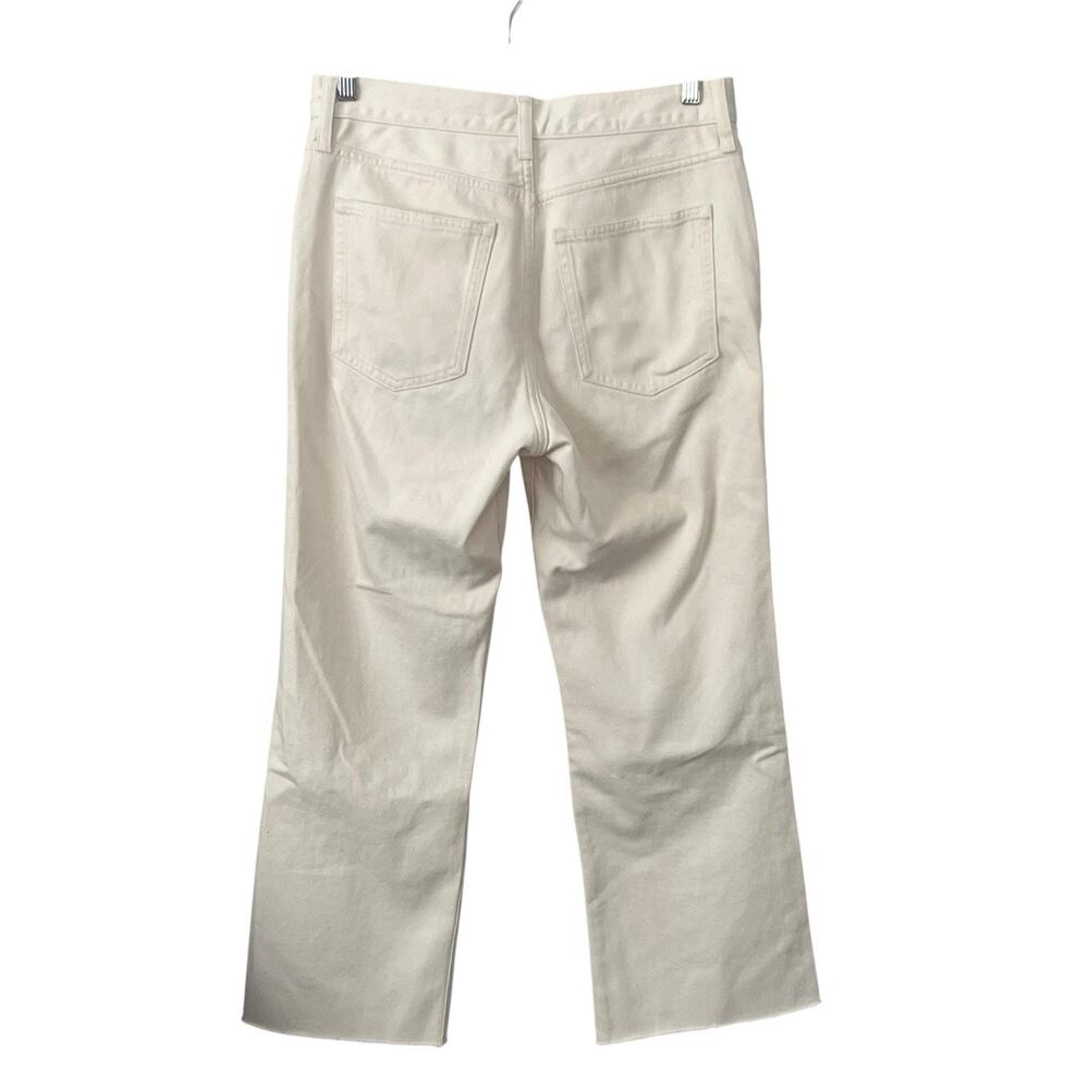 J. Crew Kickout Jeans Size 27 '84 Relaxed Ecru Wash 100% Cotton Raw Hem CH686 - Picture 4 of 16